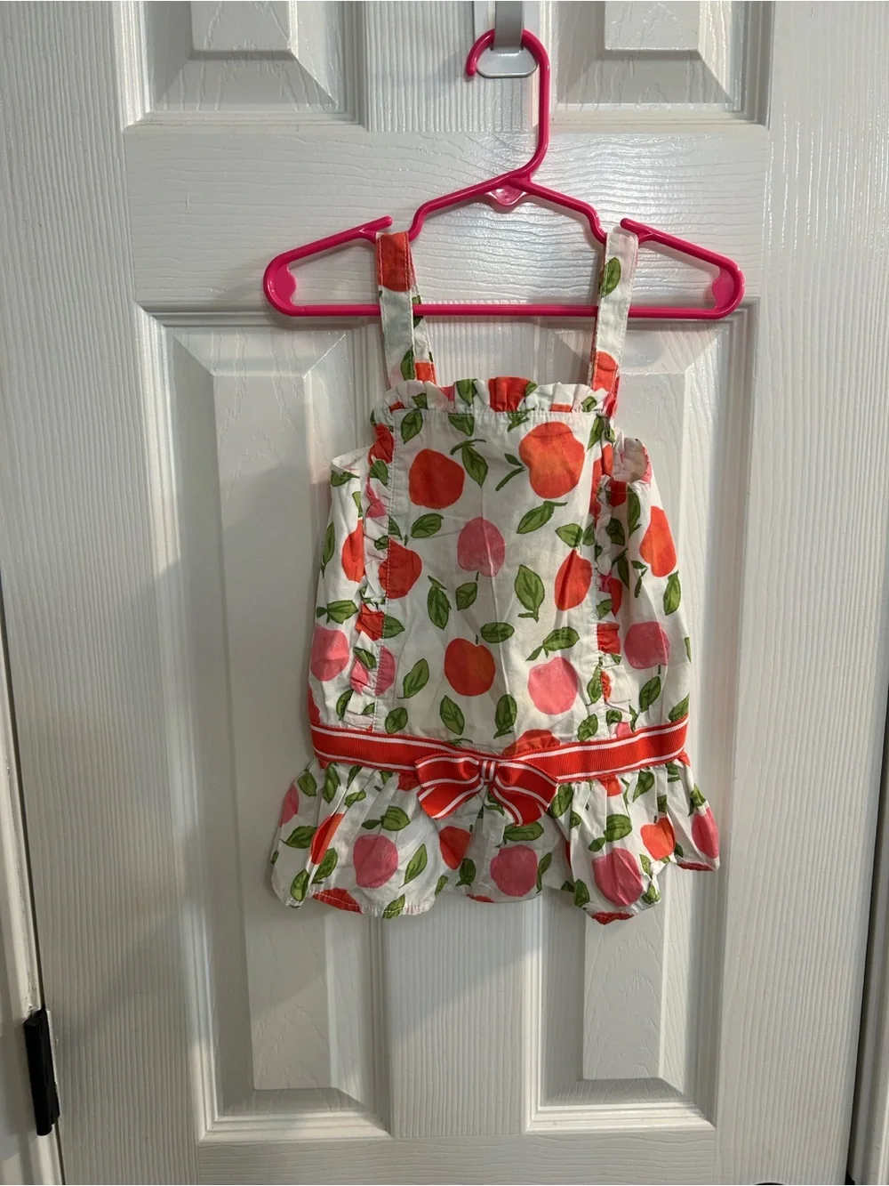 Gymboree Girls Size 6 Preppy peach Tank With Bow